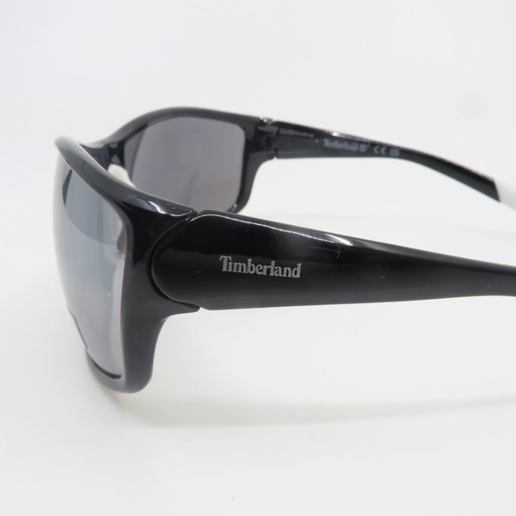 TIMBERLAND TB7198 01C 69mm Black-White/Silver Mirrored New Wrap Sunglasses. - Picture 5 of 9